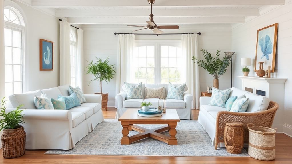 coastal themed fabric selection