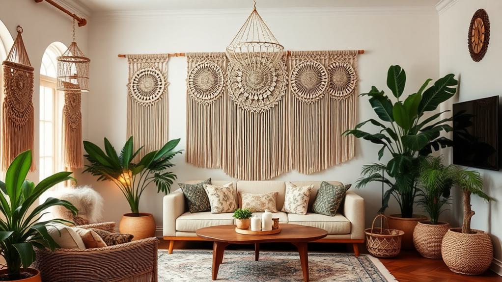 handcrafted macram wall decor
