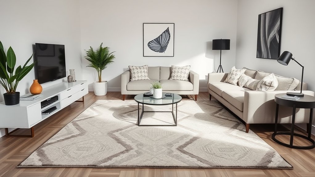 rugs define the space