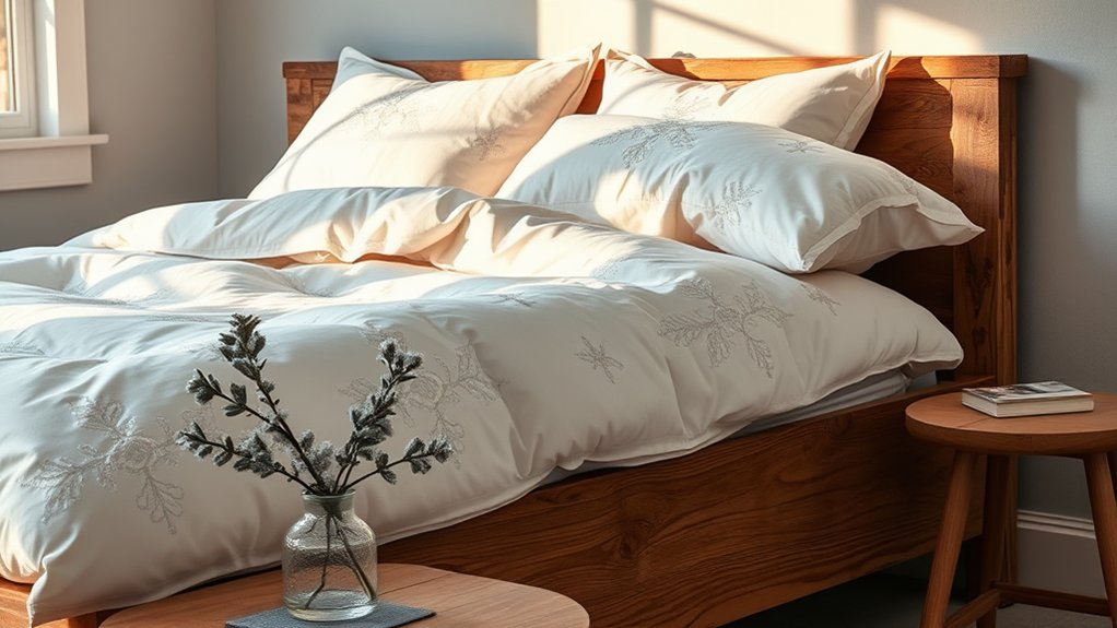 comfortable bedding and linens