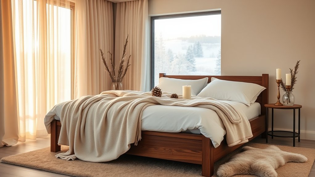 cozy up with blankets