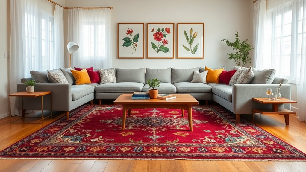 creative area rug uses