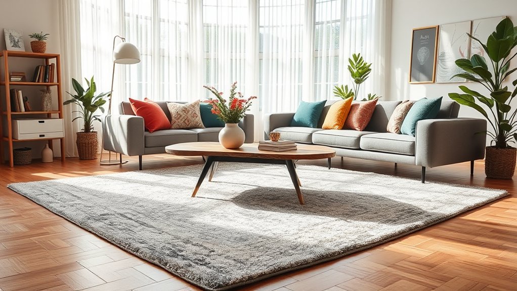 enhance space with rugs