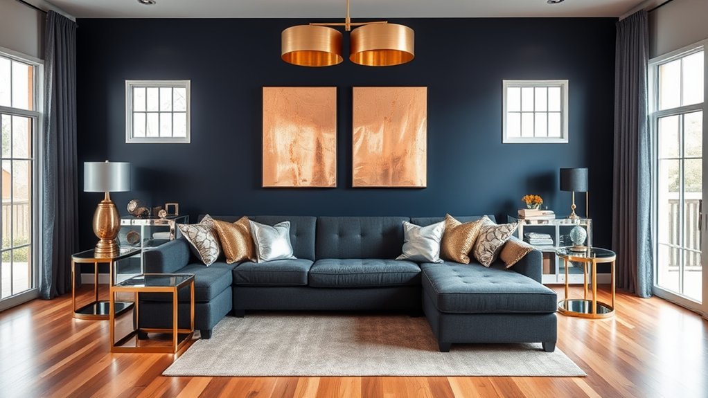 metallic hues and finishes