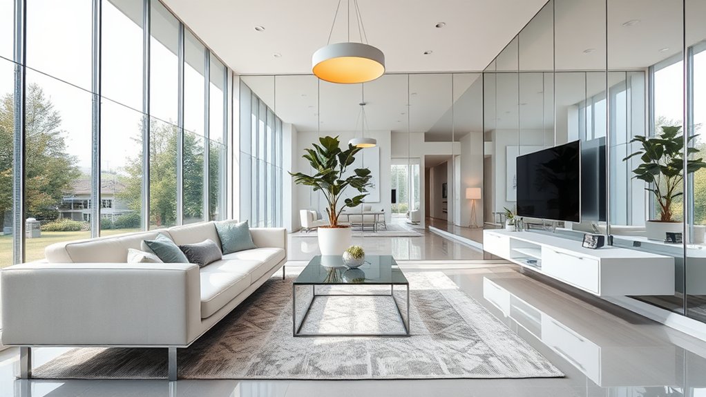 reflecting the entire room