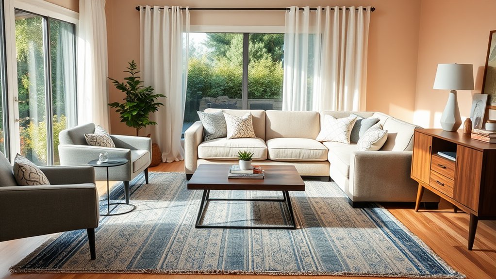 reorganize current furniture layout