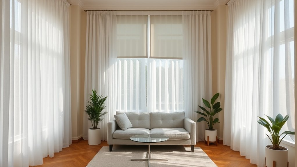 sheer white curtain options