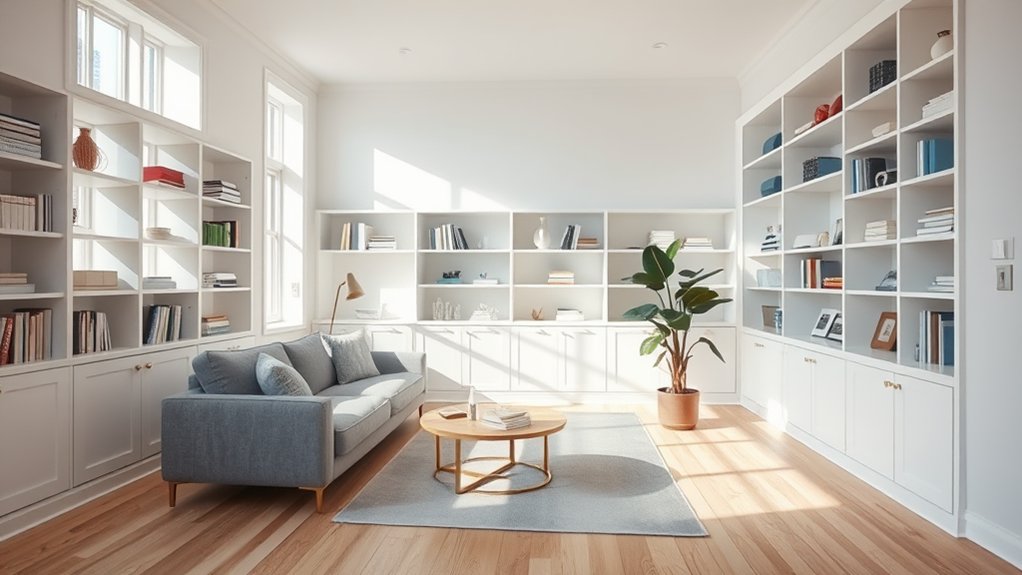 shelves for storage space