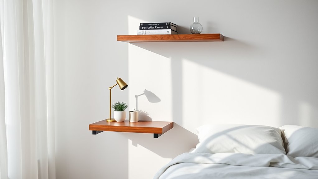 suspended bedroom storage solutions